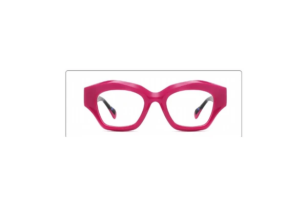 Monture femme magenta ronde, vue de face