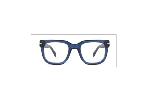Monture homme bleu marine carrée, vue de face