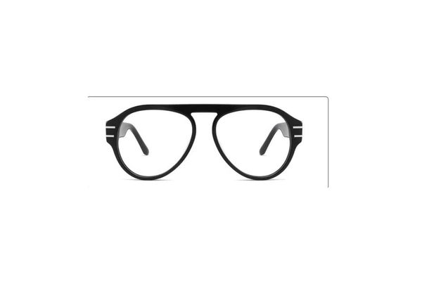 Monture homme noire aviateur, vue de face