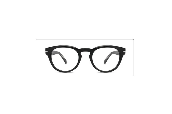 Monture homme noire ronde, vue de face
